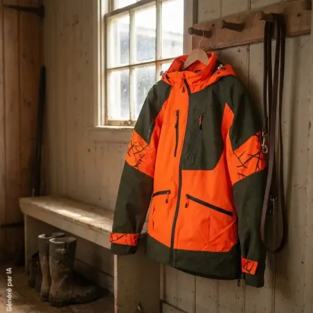 Veste Chiruca Isis orange et verte renforcée ARMOTEX ripstop