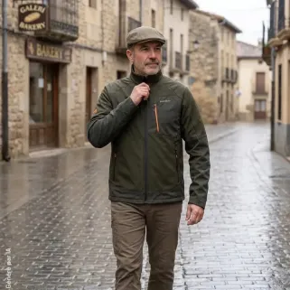 Veste softshell Chiruca Odisea verte à renforts ripstop