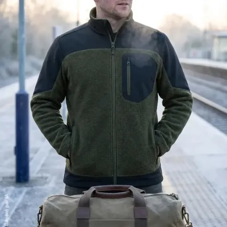 Veste polaire Stagunt Gadrat bronze à empiècements softshell