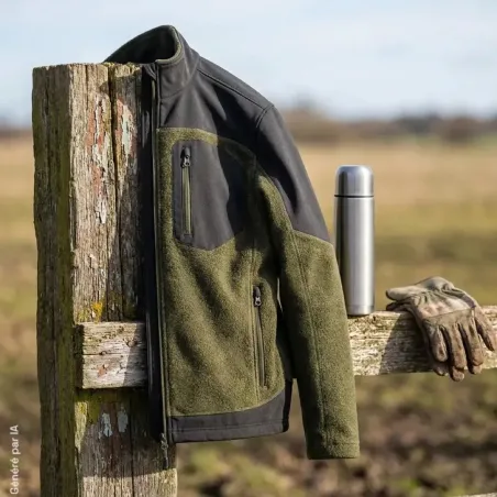 Veste polaire Stagunt Gadrat bronze à empiècements softshell