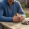 Sweat homme Shatky bleu à col zippé intérieur gratté | Ducatillon