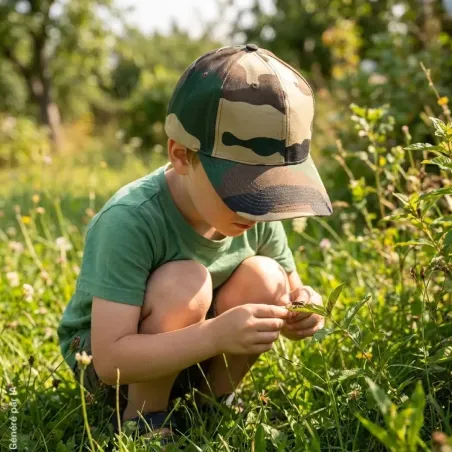 Casquette enfant Percussion camouflage Centre-Europe réglable