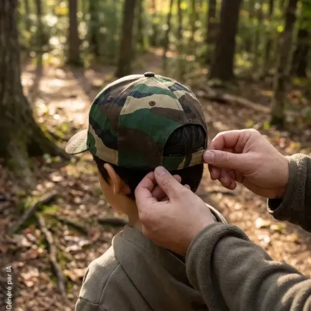 Casquette enfant Percussion camouflage Centre-Europe réglable