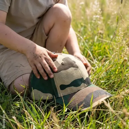 Casquette enfant Percussion camouflage Centre-Europe réglable