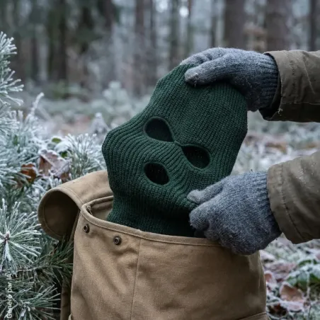 Cagoule kaki doublée polyester en taille unique | Ducatillon