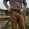 Ceinture marron en cuir de buffle 120 cm, largeur 2,7 cm