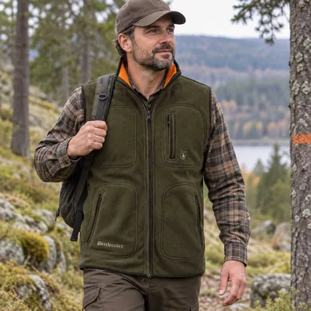 Gilet polaire réversible Deerhunter Gamekeeper orange vert