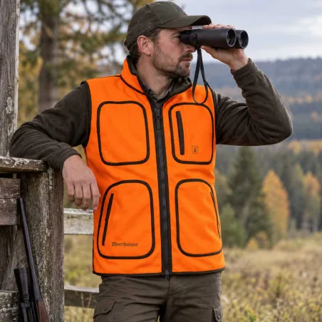 Gilet polaire réversible Deerhunter Gamekeeper orange vert