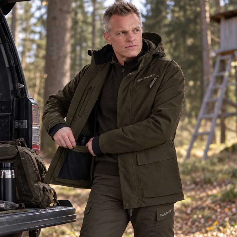 Veste chauffante Deerhunter Heat Game marron imperméable