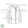 Veste chauffante Deerhunter marron en polyamide ripstop