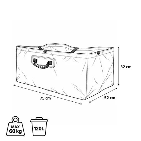 Sac à Gibier Imperméable Vert 120L - 75x52x32 cm