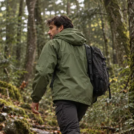Blouson de pluie Chiruca Maraton kaki en ripstop | Ducatillon