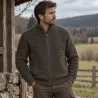 Gilet Galéo marron à manches longues doublé micropolaire