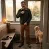 Pull polaire kaki à col beige zippé 180 g/m² | Ducatillon
