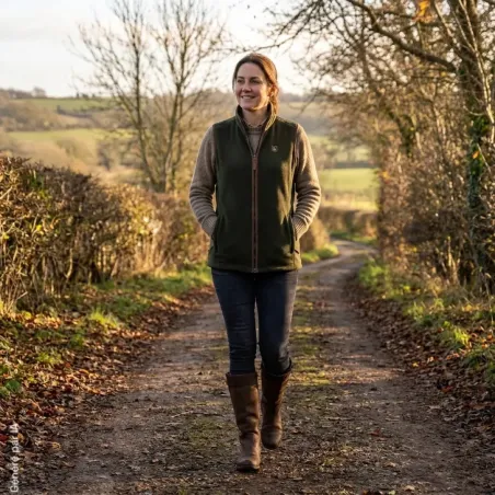 Gilet polaire femme Deerhunter Cumbria vert 360 g/m² | Ducatillon