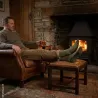 Chaussettes Deerhunter vertes en coton et chanvre mélangés