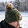 Bonnet Deerhunter vert à pompon et doublure polaire | Ducatillon