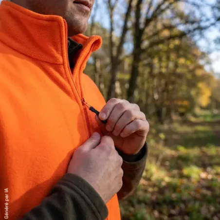 Gilet polaire Deerhunter Atlas Light orange sans manches
