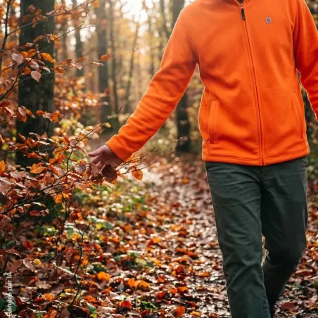 Veste polaire Deerhunter Atlas Light orange 200 g/m² | Ducatillon