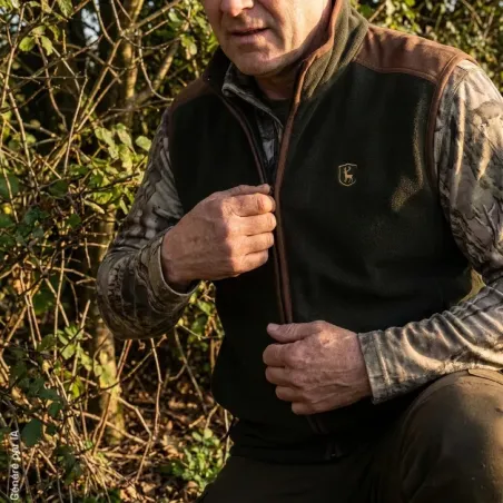 Gilet polaire Deerhunter Cumbria vert sans manches | Ducatillon