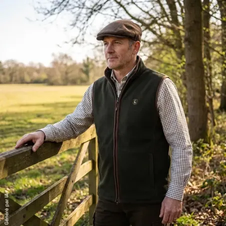 Gilet polaire Deerhunter Cumbria vert sans manches | Ducatillon