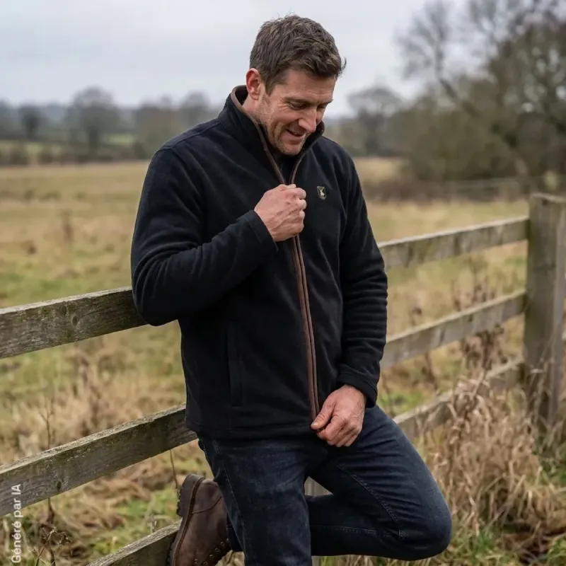 Veste polaire Deerhunter Cumbria gris anthracite 360 g/m²
