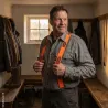 Bretelles Solidur orange trois en un à réglage auto-agrippant