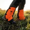 Guêtres Solidur orange scie à chaîne classe 1 à trois lanières