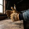 Gants Solidur de débardage en cuir avec renforts de paume