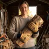 Gants Solidur de débardage en cuir avec renforts de paume