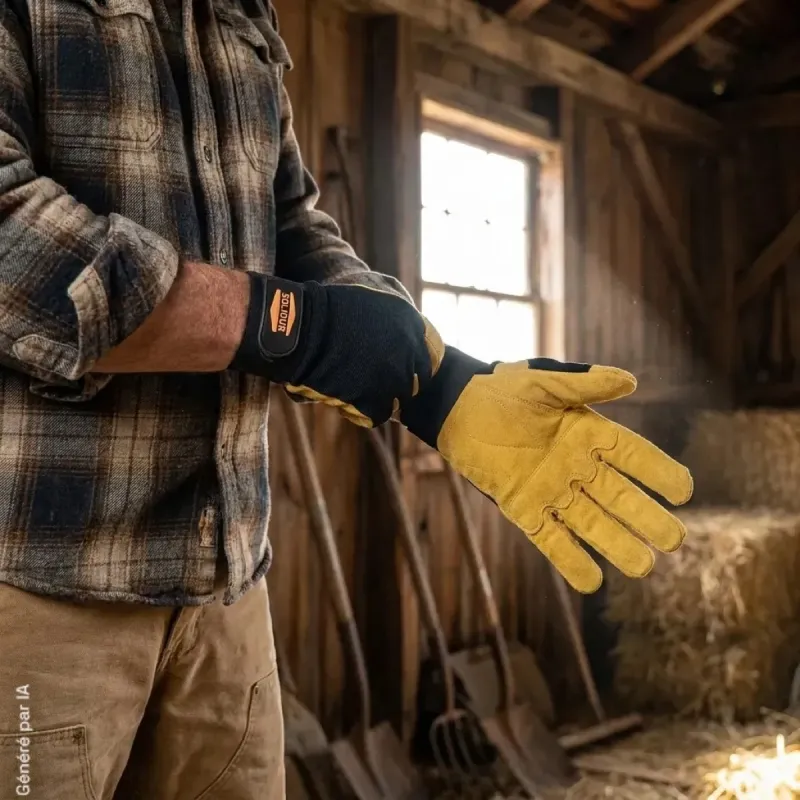 Gants de travail Solidur Précision avec paume renforcée
