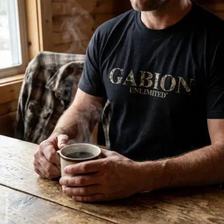 T-shirt Gabion Unlimited Collection Baie noir tubulaire