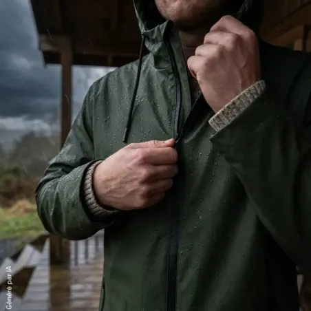 Veste Gabion Unlimited Top GU verte déperlante et coupe-vent