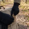 Gants tactiles noirs extensibles intérieur gratté 24 cm
