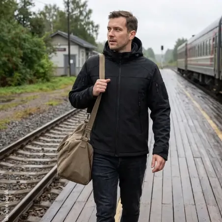 Veste softshell A10 Equipment Fighter noire à renforts CORDURA