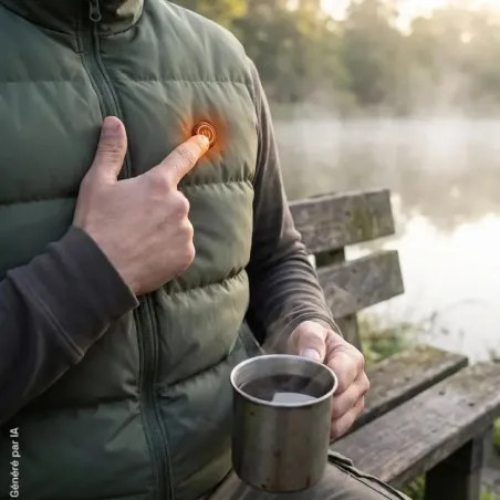 Gilet chauffant kaki USB à trois niveaux, sans batterie