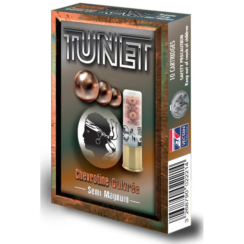 TUNET SEMI MAG CHEVROTINE CUIVRE 12-70 16 GRAINS X10
