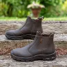 Chaussures Solidur Solden O6 en cuir pleine fleur à zip