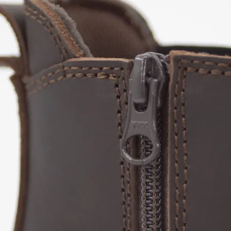 Chaussures Solidur Solden O6 en cuir pleine fleur à zip