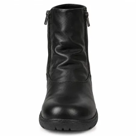 Bottines Dafu noires en cuir pour femme