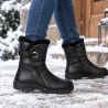 Bottines Fourrées Dano Noires pour Femme - Cuir Confortable et Imperméable