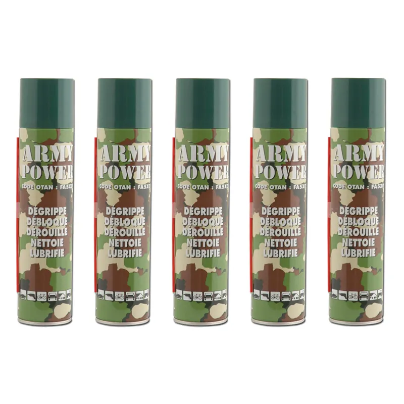 Lot de 5 sprays d’entretien sans silicone, 300 ml chacun
