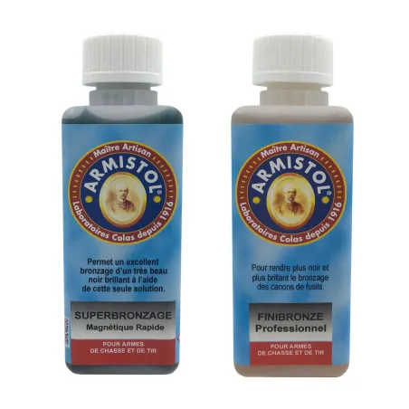 Kit bronzage pour canons fusils superbronzage + finibronze 120ml