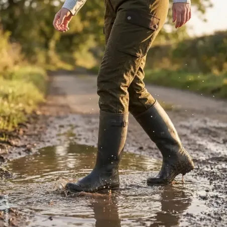 Pantalon femme Lady Eagle vert imperméable | Ducatillon