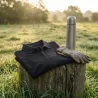 Polo Noir Brodé Solidur Manches Courtes - Professionnel