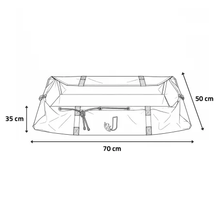 Bac à gibier souple 70x50x35cm - Transport étanche et pratique