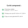Kit clôture grillagée rigide 4 m - Hauteur 193 cm - Grillage soudé époxy