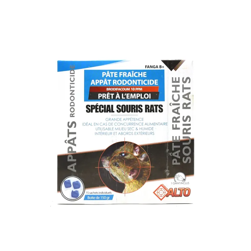Pâte fraîche ALTO au brodifacoum 150 g | Ducatillon
