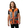 Gilet réversible Percussion Savane kaki et orange
