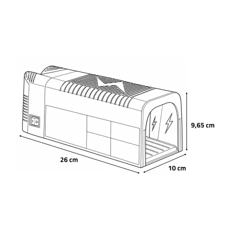 Piège à souris électrique USB - 2500V - 30 chocs par recharge
